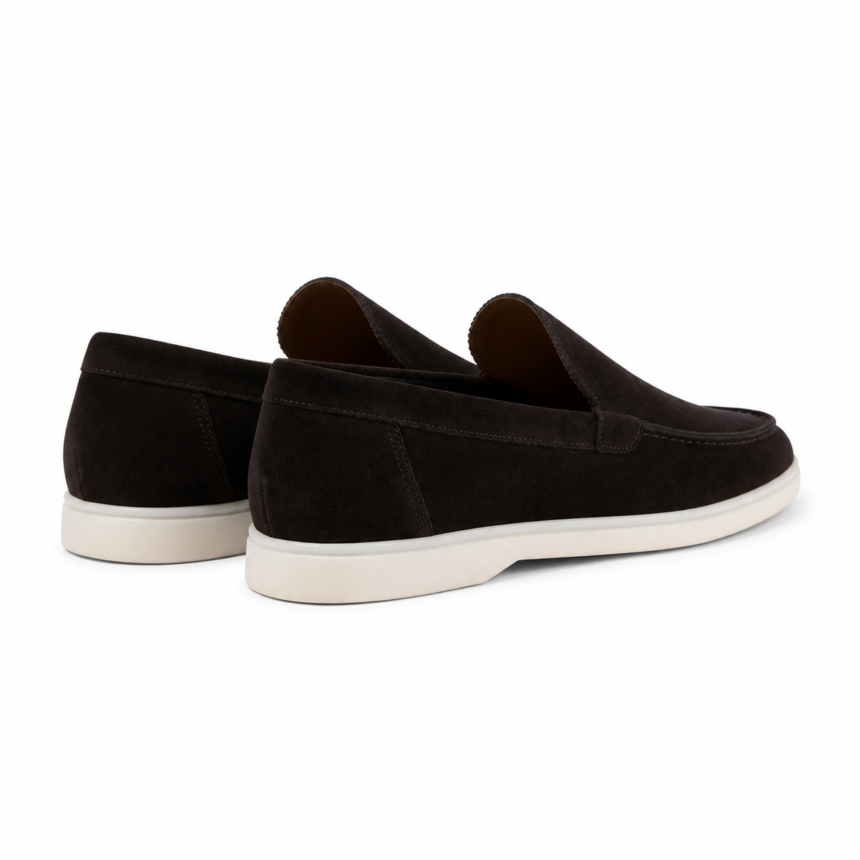 Bruce & Co Marivon dark boat loafers rear view