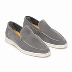 Men's Grey Suede Boat Loafers – Bruce & Co Marivon – image 1