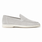 Men's Light Grey Suede Boat Loafers – Bruce & Co Marivon – image 2