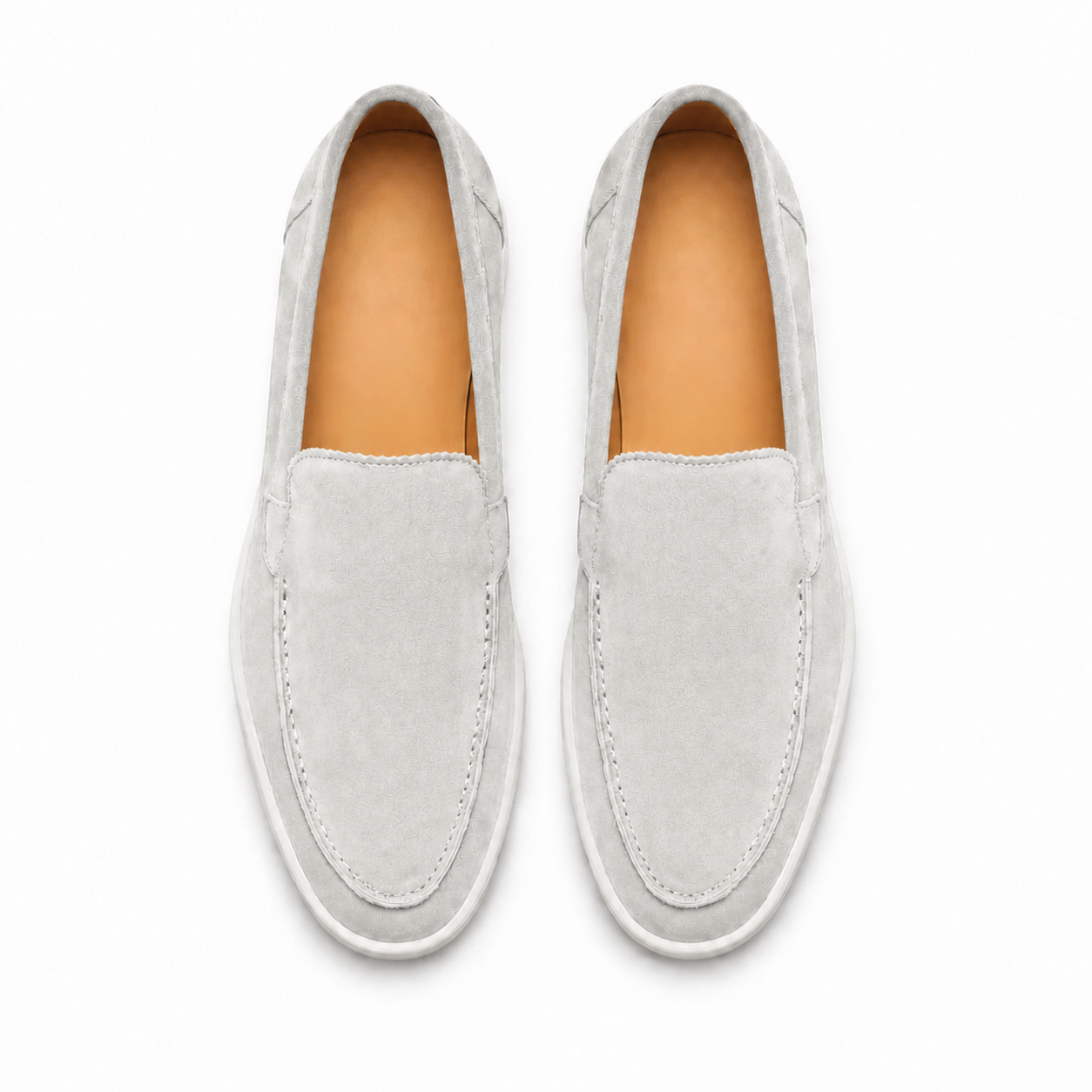 Men's Light Grey Suede Boat Loafers – Bruce & Co Marivon – image 3