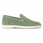 Men's Sage Green Suede Boat Loafers – Bruce & Co Marivon – image 2