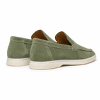 Men's Sage Green Suede Boat Loafers – Bruce & Co Marivon – image 4