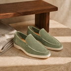 Men's Sage Green Suede Boat Loafers – Bruce & Co Marivon – image 8