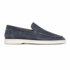 Men's Steel Blue Suede Boat Loafers – Bruce & Co Marivon – image 2