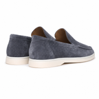 Men's Steel Blue Suede Boat Loafers – Bruce & Co Marivon – image 4