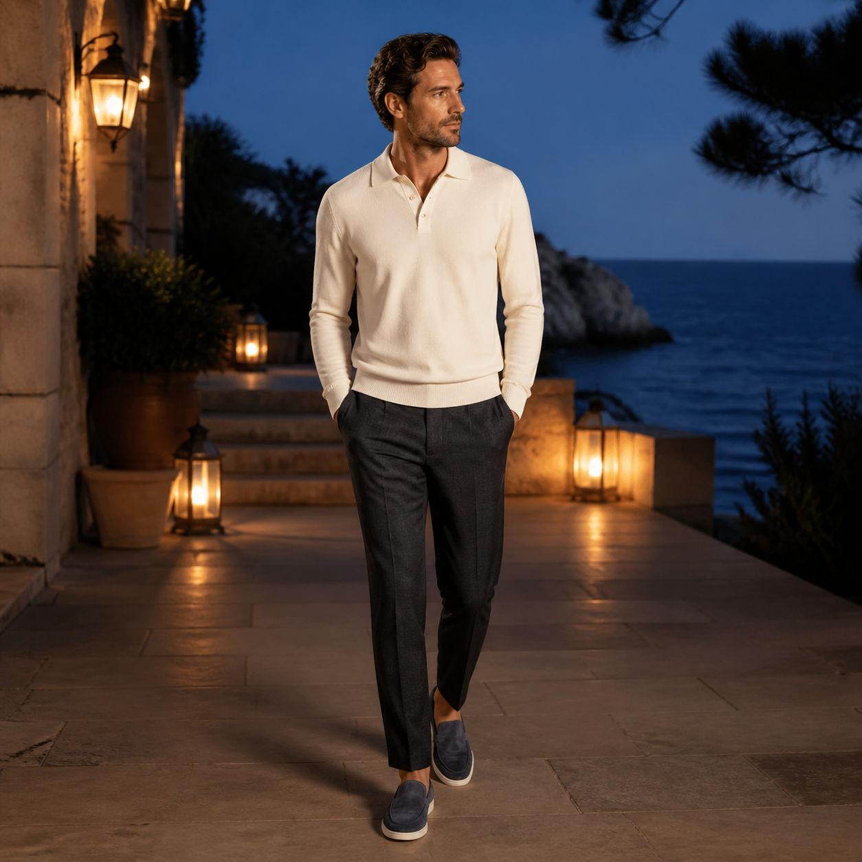 Men's Steel Blue Suede Boat Loafers – Bruce & Co Marivon – image 8