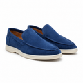 Men's Ultramarine Suede Boat Loafers – Bruce & Co Marivon – image 1