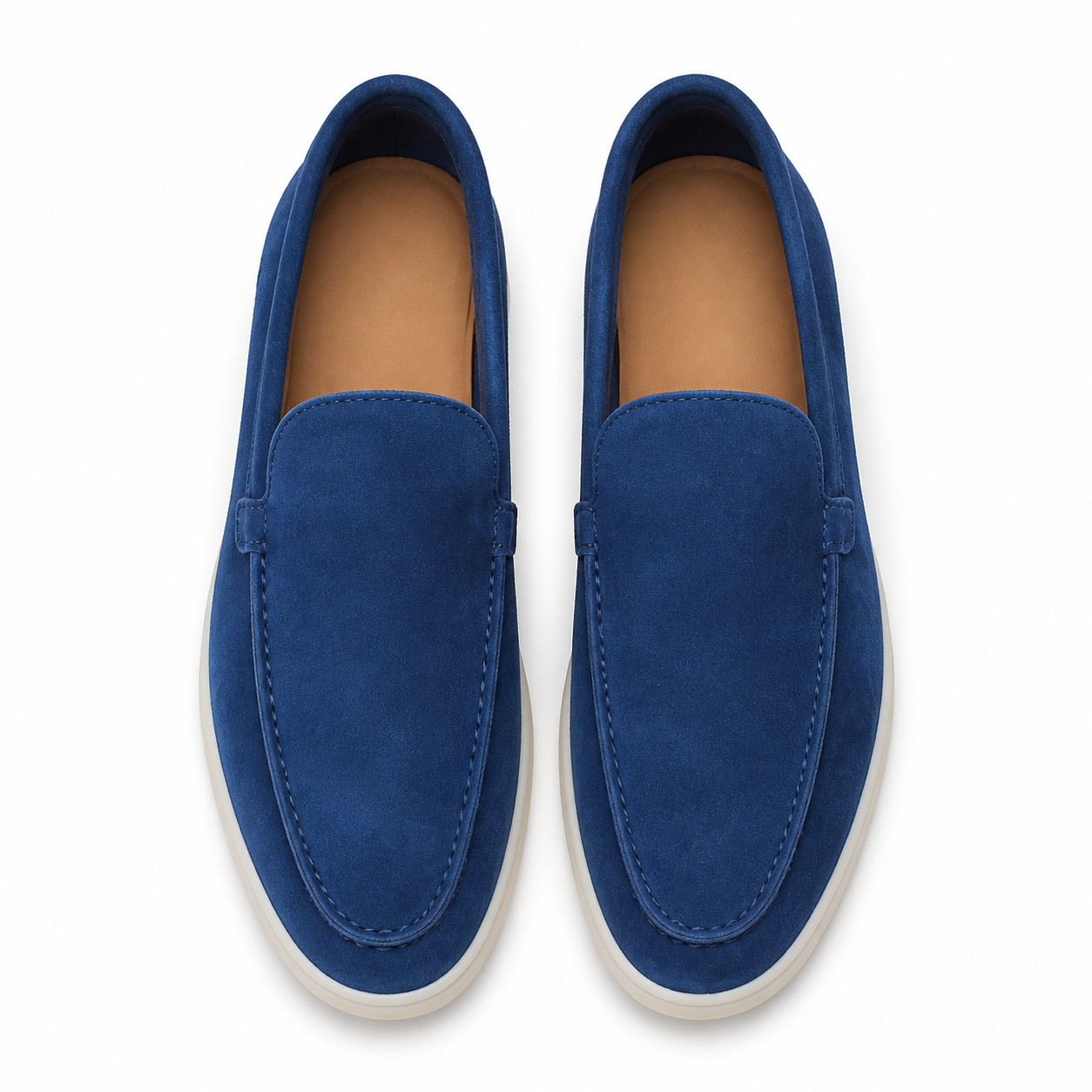 Men's Ultramarine Suede Boat Loafers – Bruce & Co Marivon – image 3