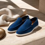 Men's Ultramarine Suede Boat Loafers – Bruce & Co Marivon – image 5