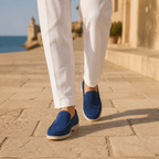 Men's Ultramarine Suede Boat Loafers – Bruce & Co Marivon – image 6