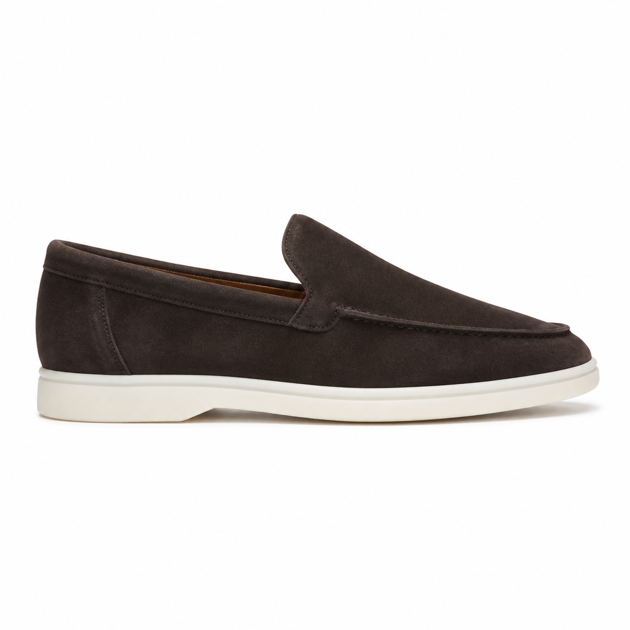 Men's Warm Grey Suede Boat Loafers – Bruce & Co Marivon – image 2