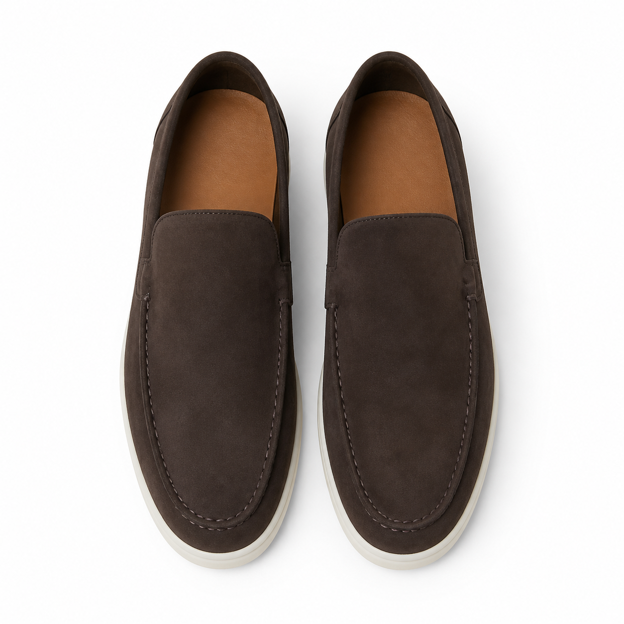 Men's Warm Grey Suede Boat Loafers – Bruce & Co Marivon – image 3
