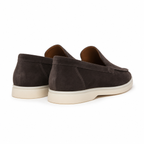 Men's Warm Grey Suede Boat Loafers – Bruce & Co Marivon – image 4