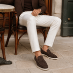 Men's Warm Grey Suede Boat Loafers – Bruce & Co Marivon – image 7