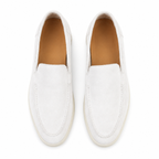 Men's White Suede Boat Loafers – Bruce & Co Marivon – image 3