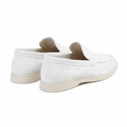 Men's White Suede Boat Loafers – Bruce & Co Marivon – image 4