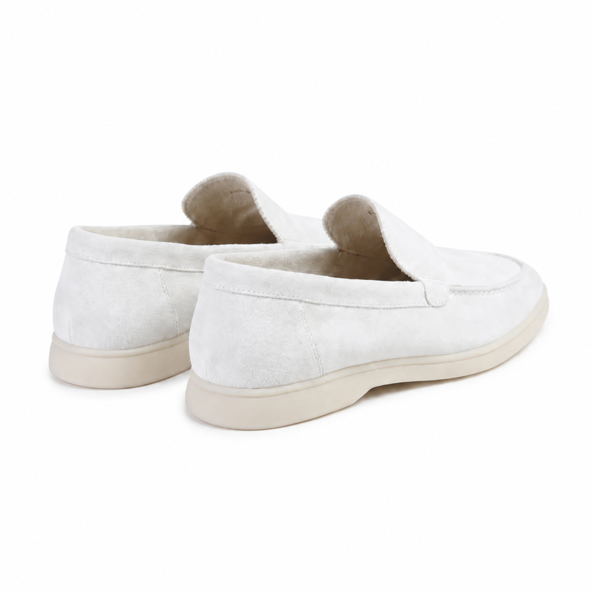 Men's White Suede Boat Loafers – Bruce & Co Marivon – image 4