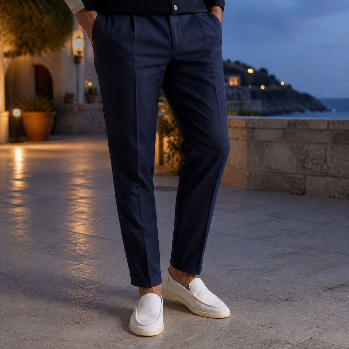 Men's White Suede Boat Loafers – Bruce & Co Marivon – image 8