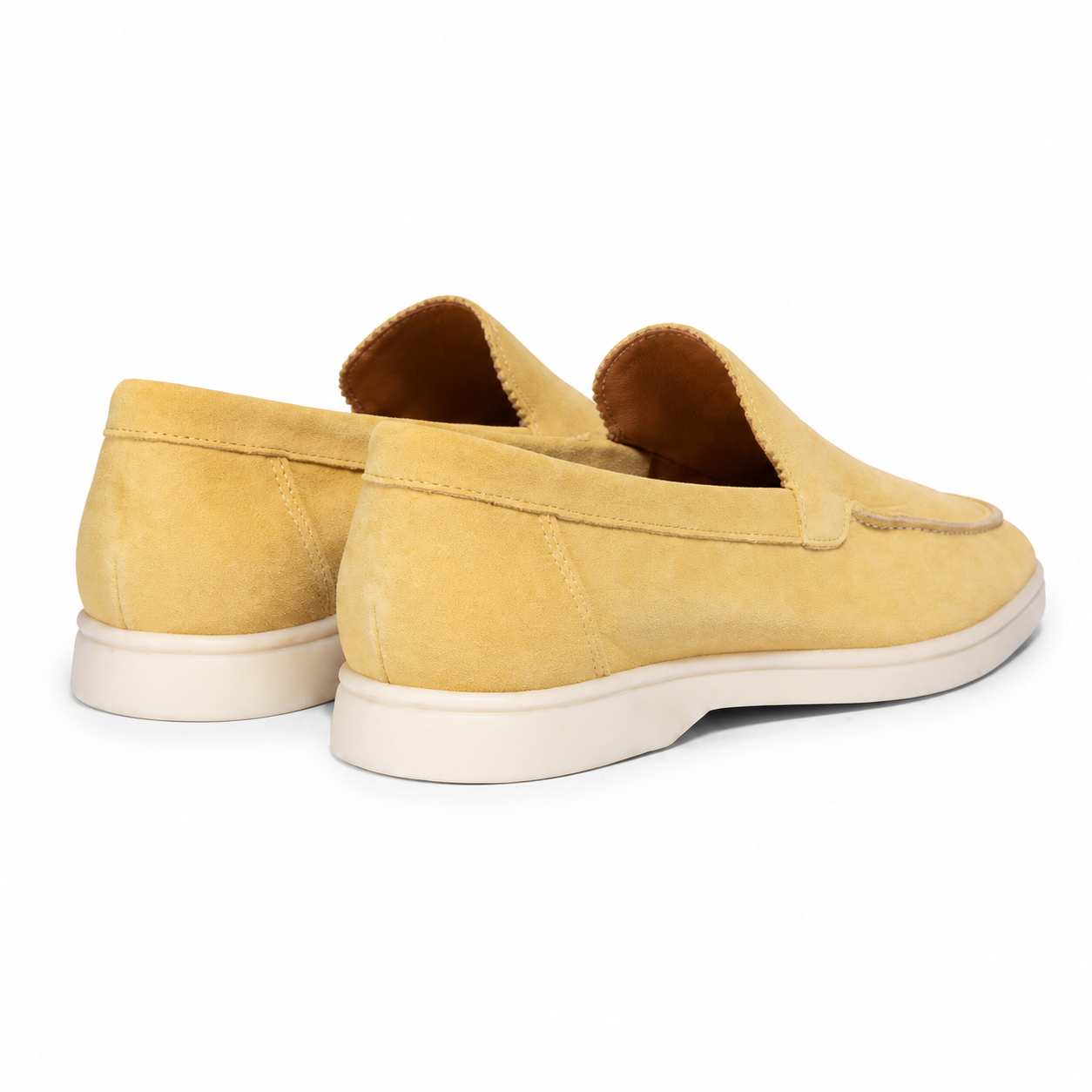 Men's Yellow Suede Boat Loafers – Bruce & Co Marivon – image 4