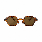 Bruce & Co MARSEILLE tortoise frame brown lens front view on pure white