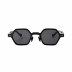 Bruce & Co MARSEILLE black frame black lens front view on pure white