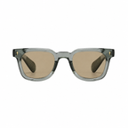 Bruce & Co MEDELLIN Green frame brown lens front on pure white background