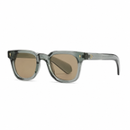 Bruce & Co MEDELLIN Green frame brown lens angle on pure white background