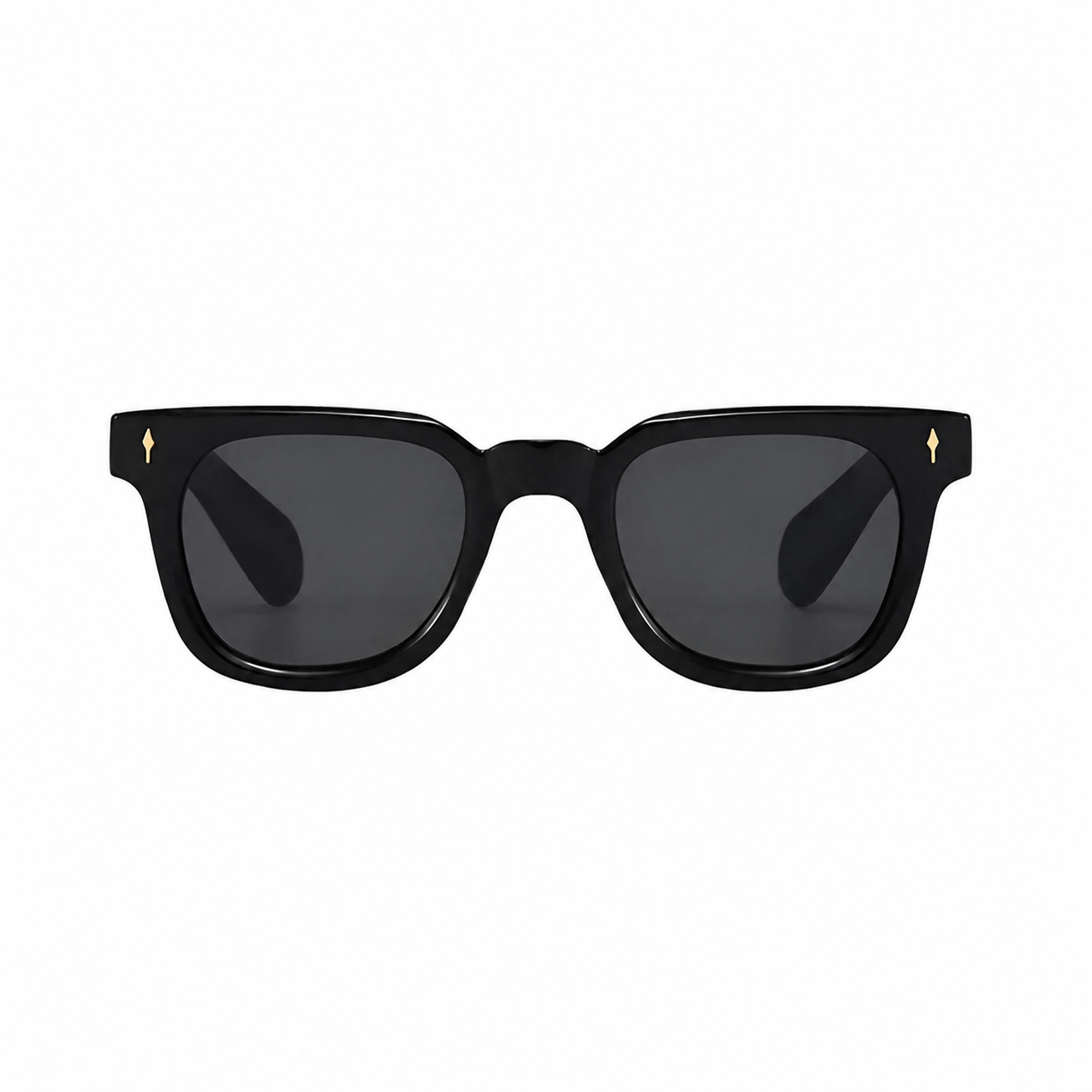 Bruce & Co MEDELLIN Black frame black lens front on pure white background