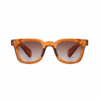 Bruce & Co MEDELLIN Tangerine frame brown lens front on pure white background