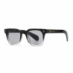 Bruce & Co MEDELLIN Black clear frame grey lens angle on pure white background