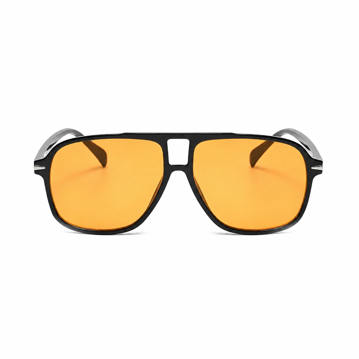 Bruce & Co MONACO black frame orange lens front view