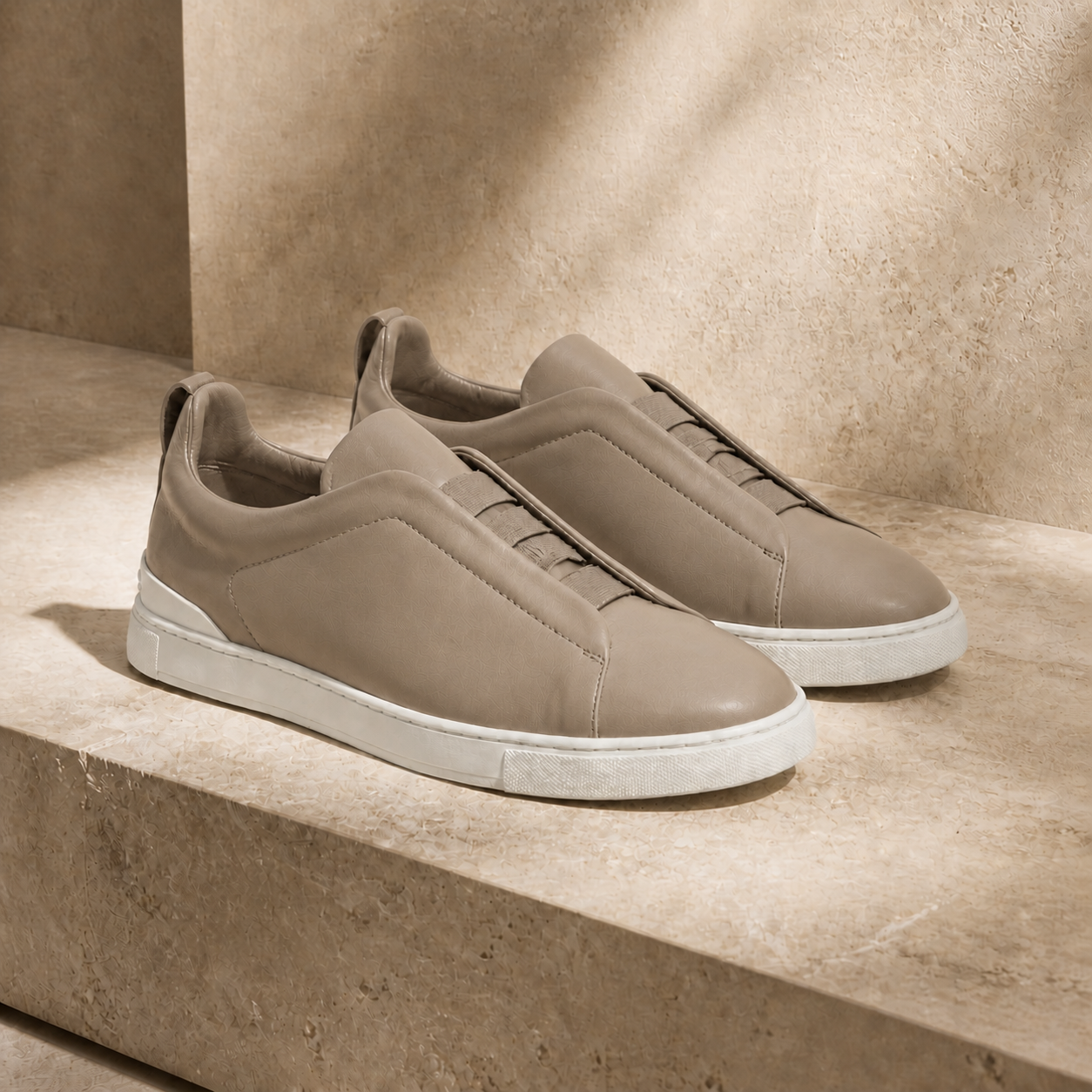 Men's Khaki Low-Top Casual Sneakers – Bruce & Co Norvane – image 6