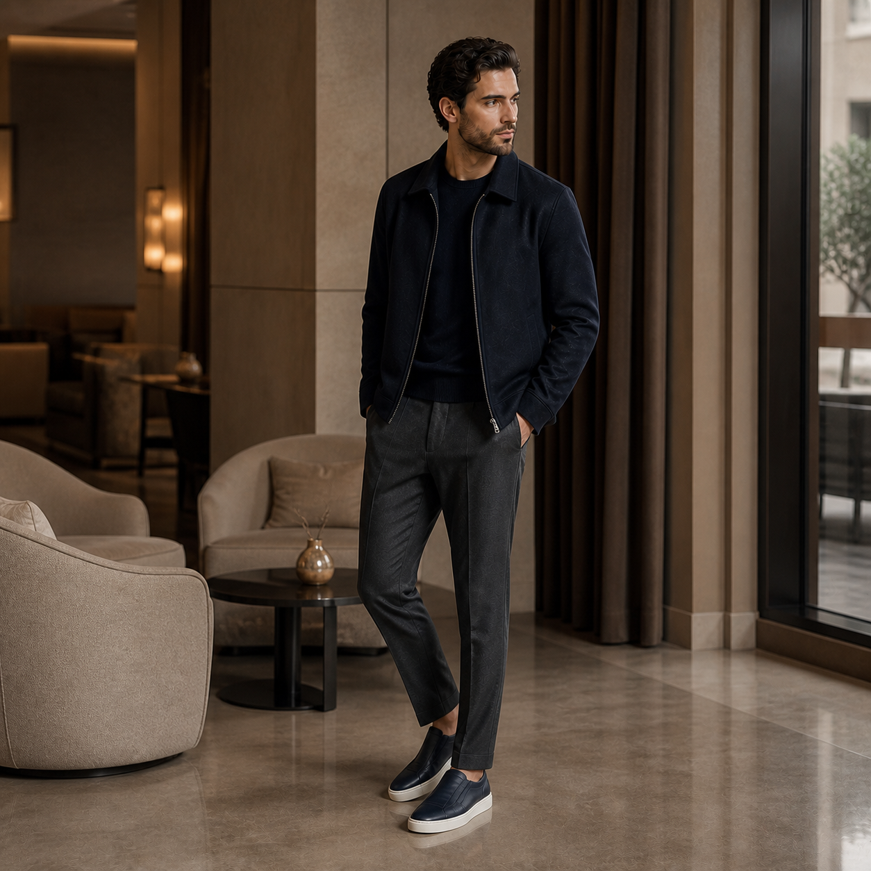 Men's Navy Low-Top Casual Sneakers – Bruce & Co Norvane – image 7