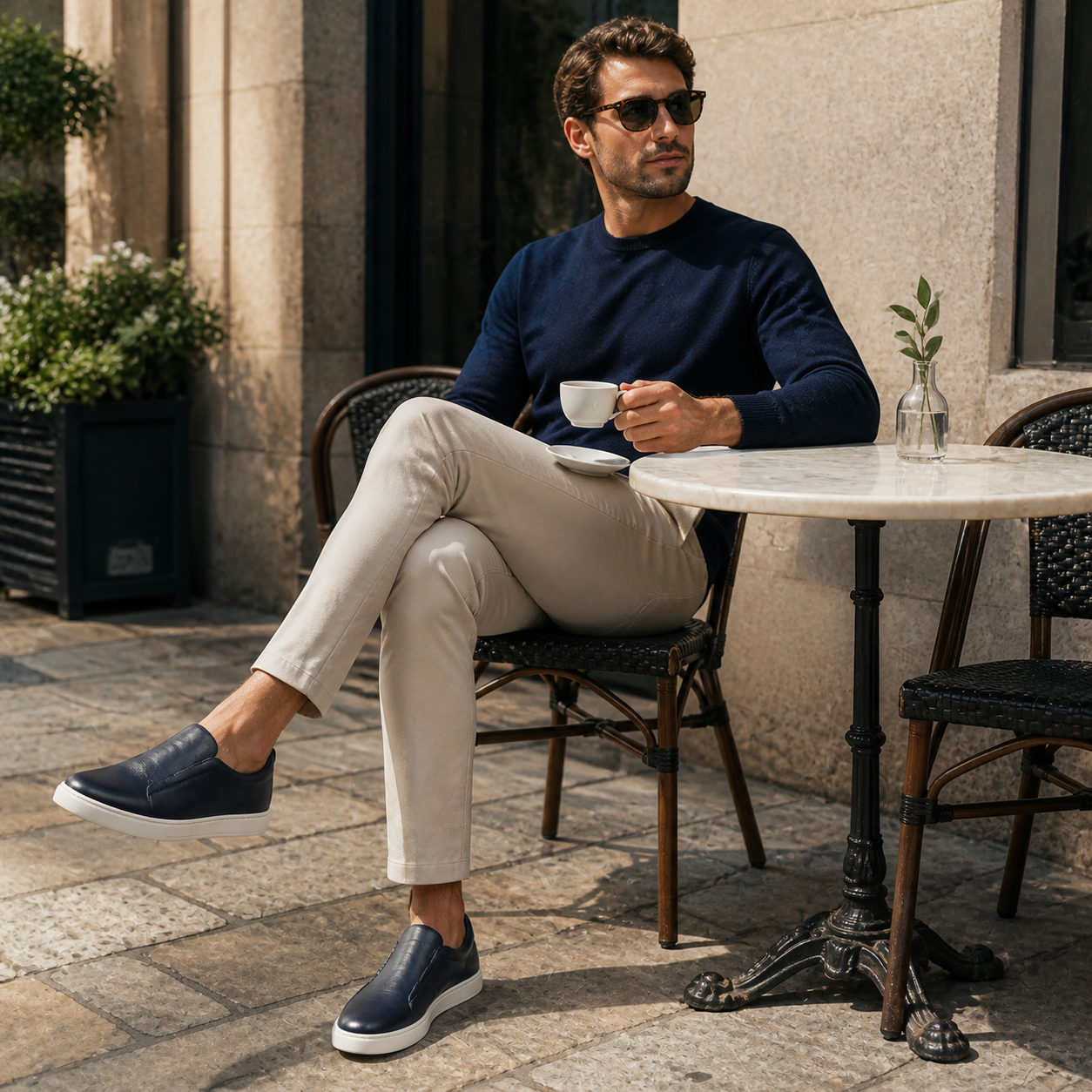 Men's Navy Low-Top Casual Sneakers – Bruce & Co Norvane – image 8