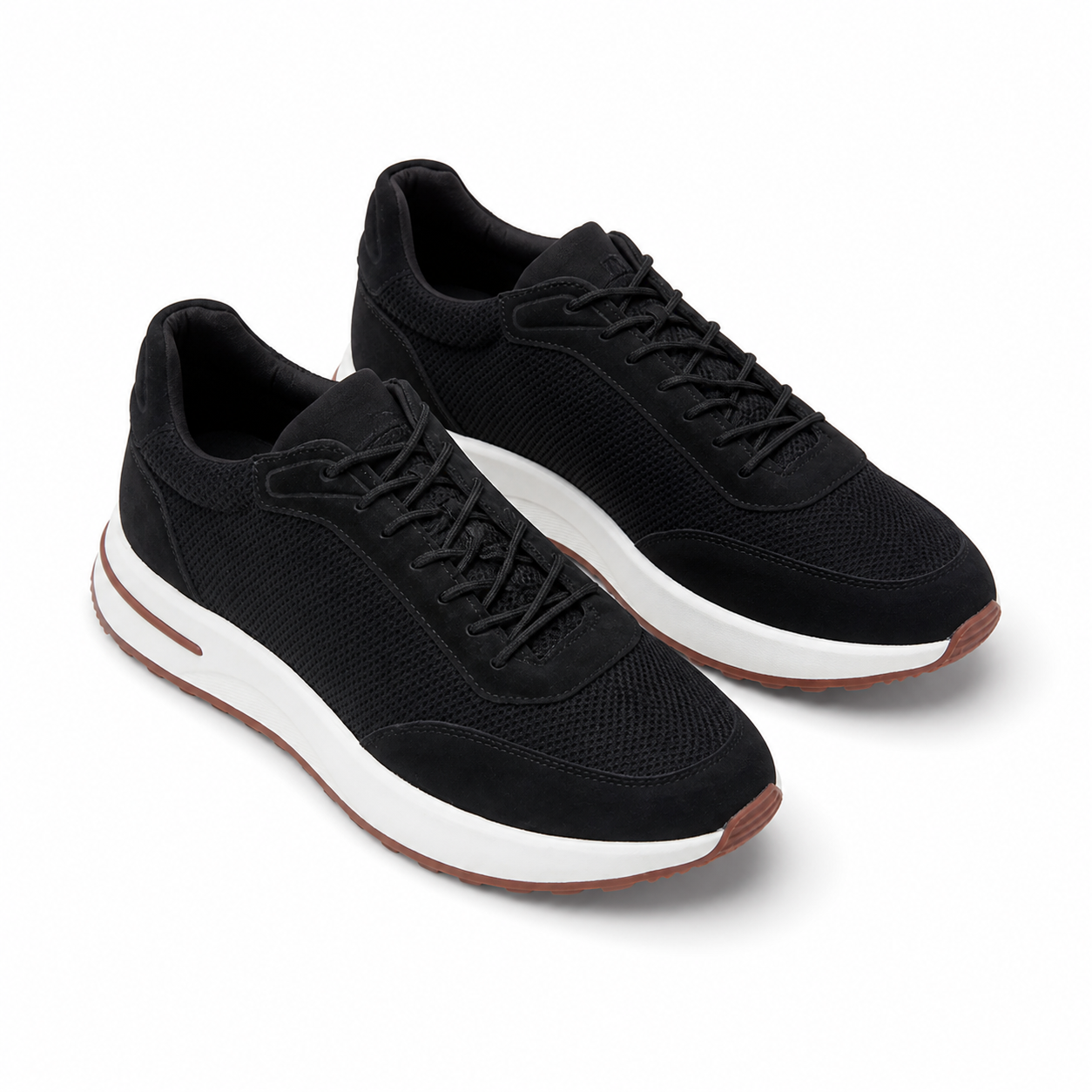 Bruce & Co Orvessa black runner sneakers top view