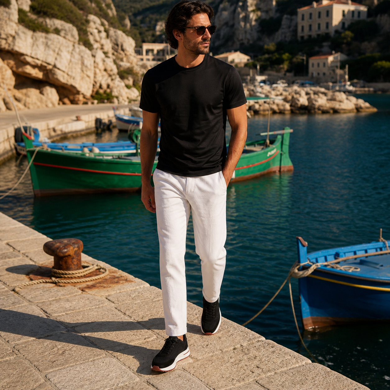 Bruce & Co Orvessa black runner sneakers harbour editorial