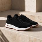 Bruce & Co Orvessa black runner sneakers still life