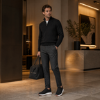 Bruce & Co Orvessa black runner sneakers hotel editorial