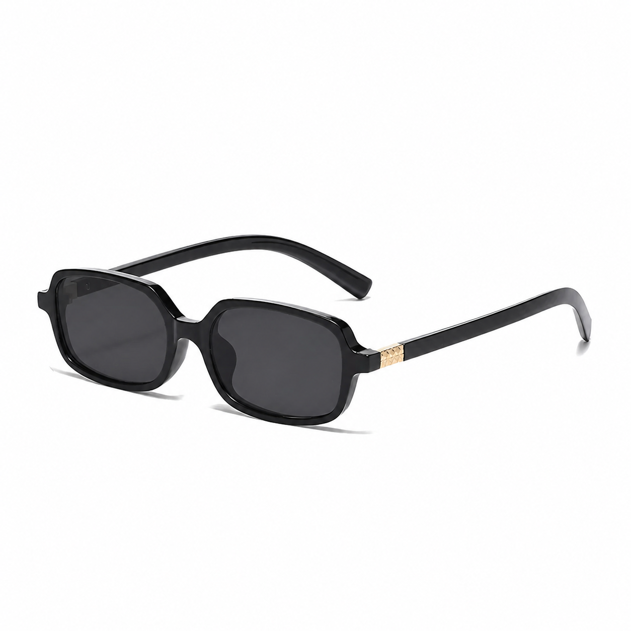 Bruce & Co SEVILLE black frame black lens angled view