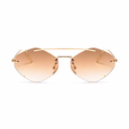 Bruce & Co TANGIER gold frame rose fade lens front view on pure white