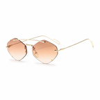 Bruce & Co TANGIER gold frame rose fade lens angled view on pure white