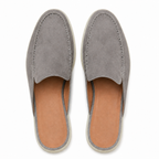 Men's Grey Open-Back Moc-Toe Loafers – Bruce & Co Vellaro – image 4