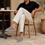 Men's Grey Open-Back Moc-Toe Loafers – Bruce & Co Vellaro – image 7