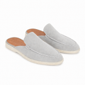 Men's Light Grey Open-Back Moc-Toe Loafers – Bruce & Co Vellaro – image 1