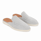 Men's Light Grey Open-Back Moc-Toe Loafers – Bruce & Co Vellaro – image 1