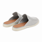 Men's Light Grey Open-Back Moc-Toe Loafers – Bruce & Co Vellaro – image 3