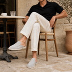Men's Light Grey Open-Back Moc-Toe Loafers – Bruce & Co Vellaro – image 7