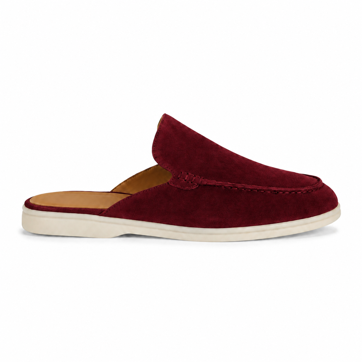 Men's Maroon Open-Back Moc-Toe Loafers – Bruce & Co Vellaro – image 2
