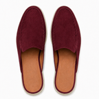 Men's Maroon Open-Back Moc-Toe Loafers – Bruce & Co Vellaro – image 4