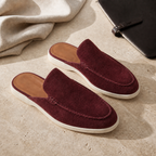 Men's Maroon Open-Back Moc-Toe Loafers – Bruce & Co Vellaro – image 6